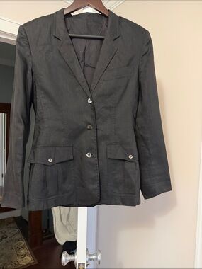 Classic Black Women's Blazer Jacket - Tailored Single-Breasted